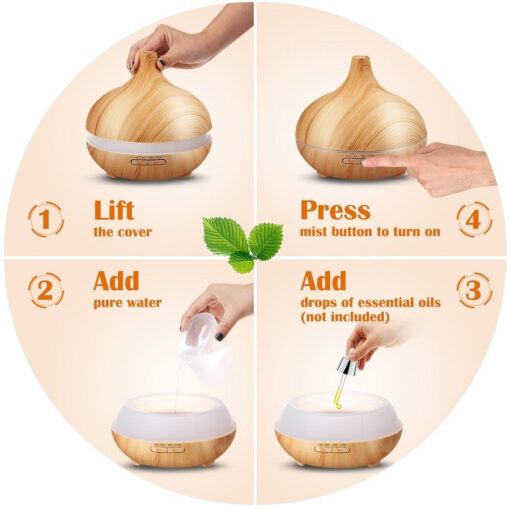 300ml 4-in-1 Oil Diffuser: Ideal for Home or Office Atmosphere Enhancement - Image 6
